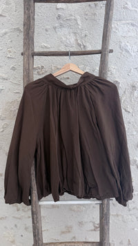 Blouse ballon en soie et coton vanille concept store contres boutique prêt à porter femme loir et cher 