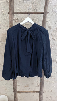Blouse ballon en soie et coton vanille concept store contres boutique prêt à porter femme loir et cher 