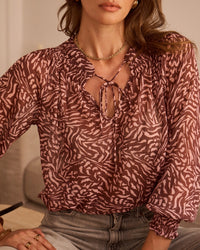 blouse chocolat et rose vanille concept store boutique vanille contres pret à porter feminin loir et cher