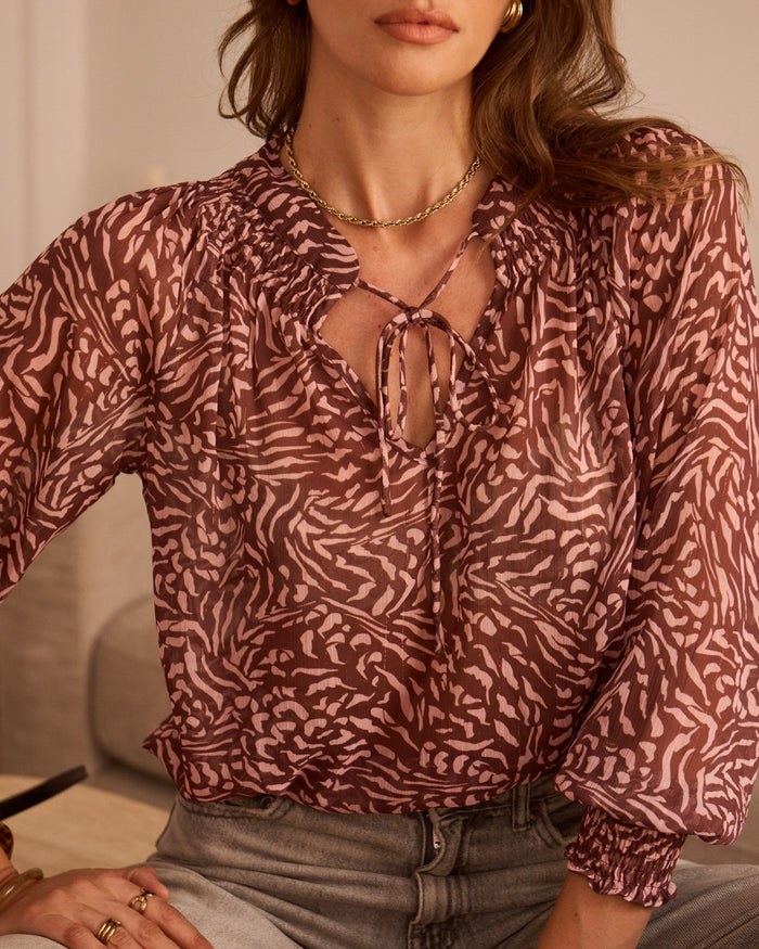 blouse chocolat et rose vanille concept store boutique vanille contres pret à porter feminin loir et cher
