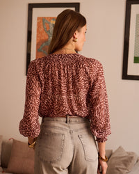 blouse chocolat et rose vanille concept store boutique vanille contres pret à porter feminin loir et cher