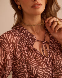 blouse chocolat et rose vanille concept store boutique vanille contres pret à porter feminin loir et cher