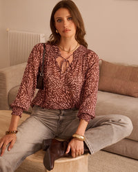 blouse chocolat et rose vanille concept store boutique vanille contres pret à porter feminin loir et cher