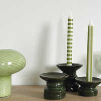Bougeoir Padre kaki assorti, bougeoir en ceramique vert opjet vanille concept store