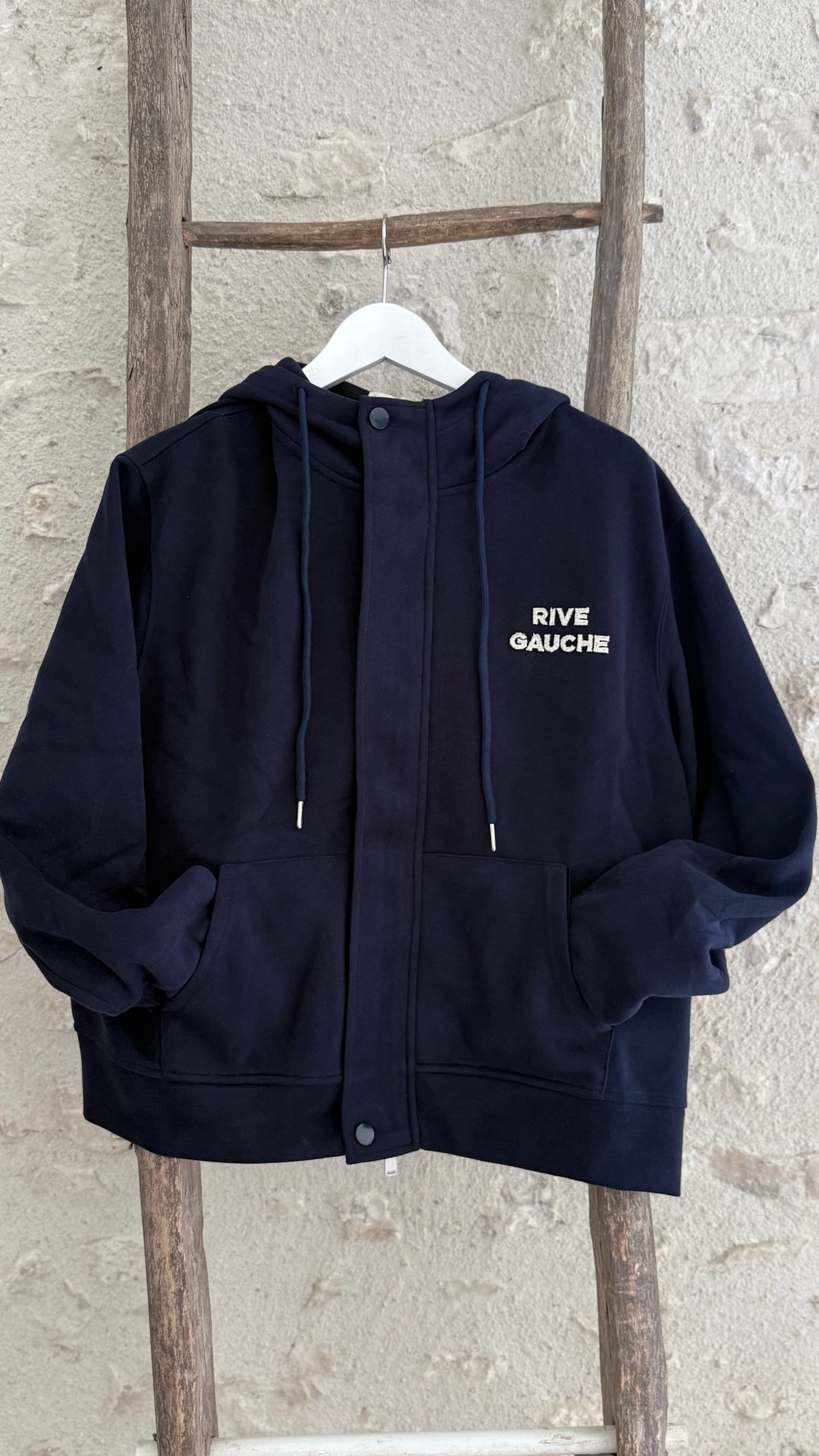 Gilet rive gauche bleu marine gilet oversize tendance vanille concept store contres boutique prêt à porter femme loir et cher tendance automne 2026