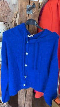 Pull a capuche laine boutons vanille concept store boutique pret a porter 