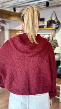 Pull a capuche laine boutons vanille concept store boutique pret a porter 