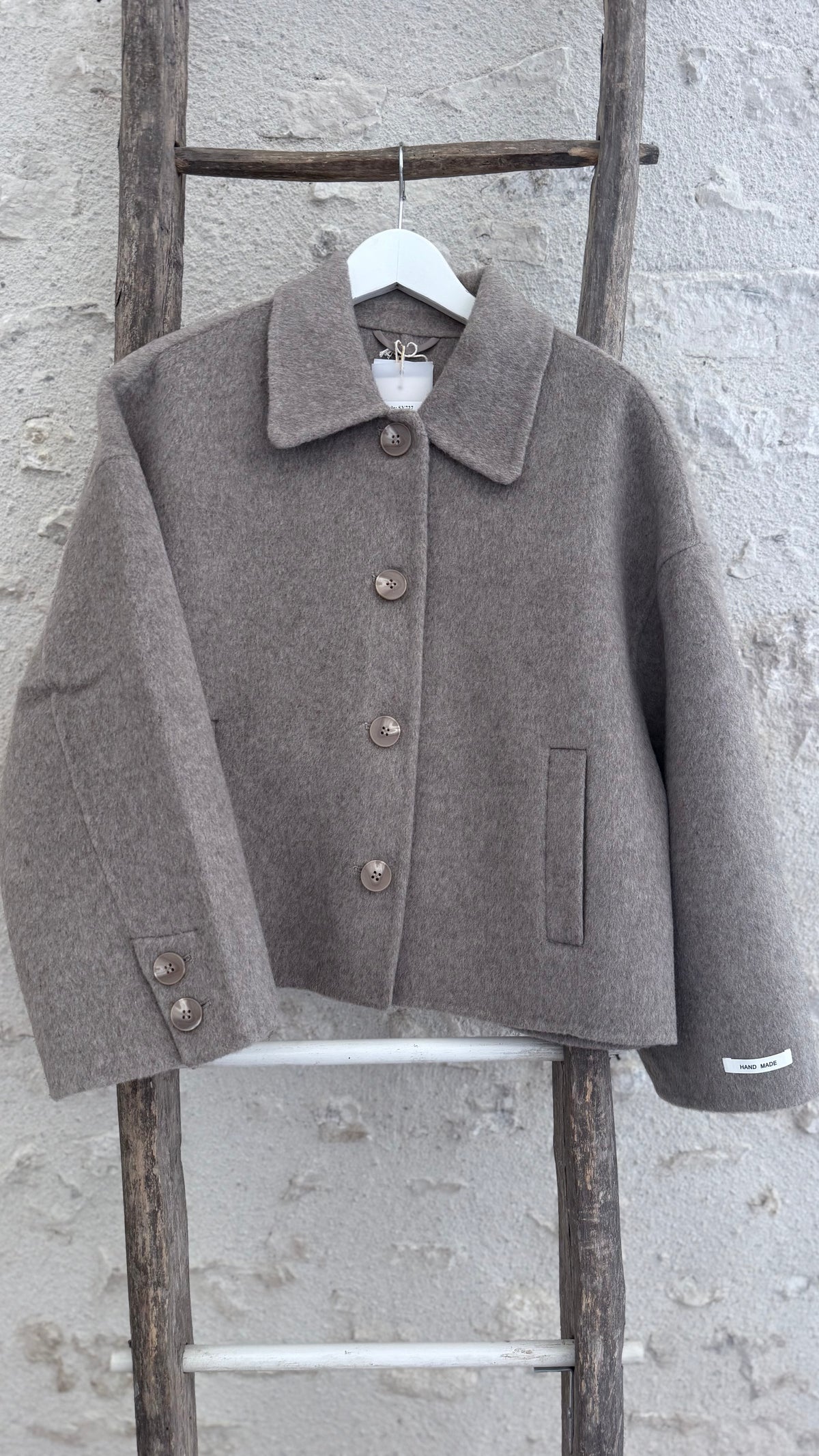 Manteau laine et cachemire manteau court matière chaude vanille concept store contres boutique prêt à porter loir et cher femme 