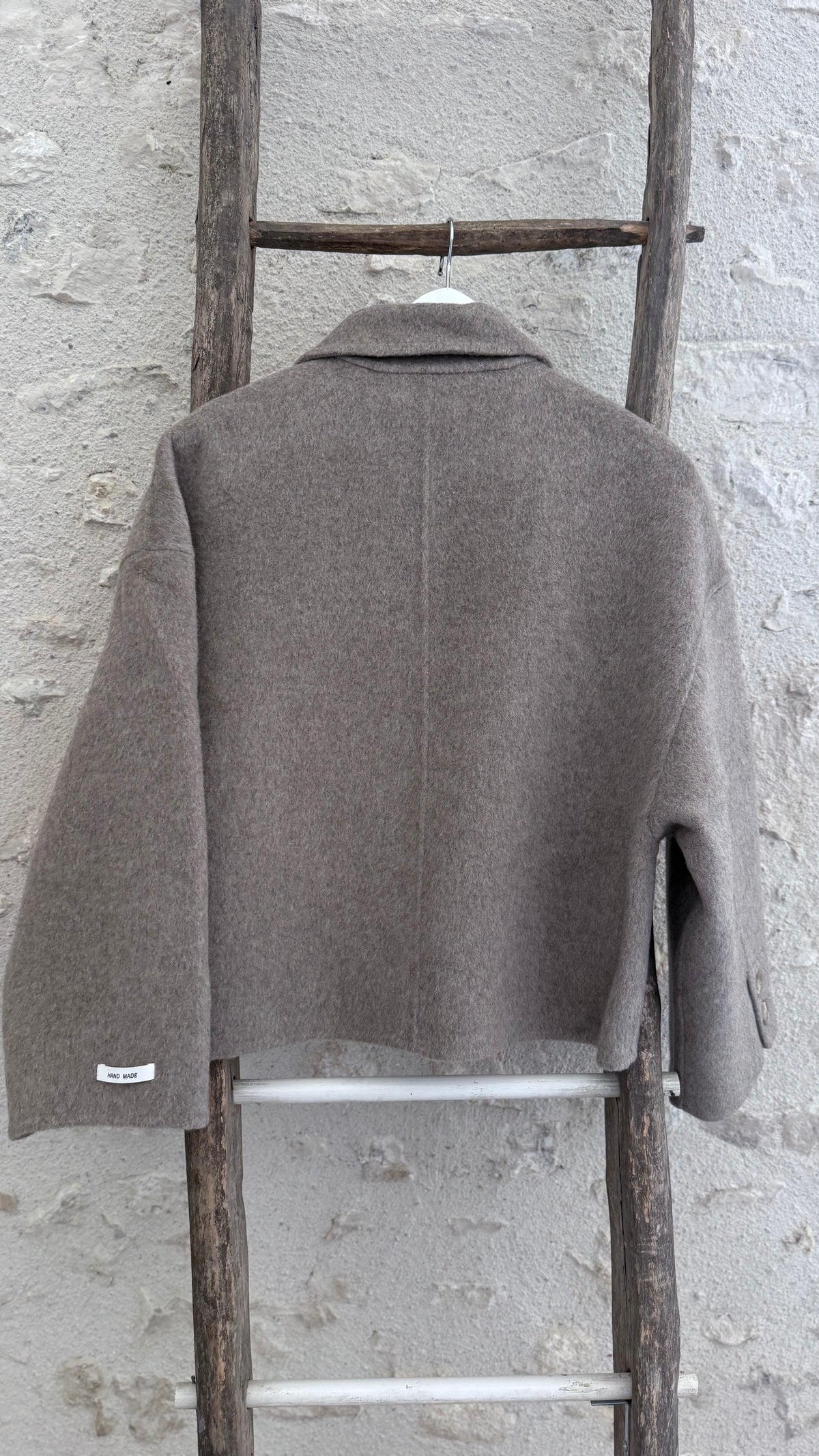 Manteau laine et cachemire manteau court matière chaude vanille concept store contres boutique prêt à porter loir et cher femme 