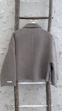 Manteau laine et cachemire manteau court matière chaude vanille concept store contres boutique prêt à porter loir et cher femme 
