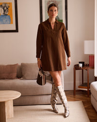 robe en jean chocolat robe automne robe chocolat vanille concept store boutique prêt à porter contres prêt à porter feminin contres