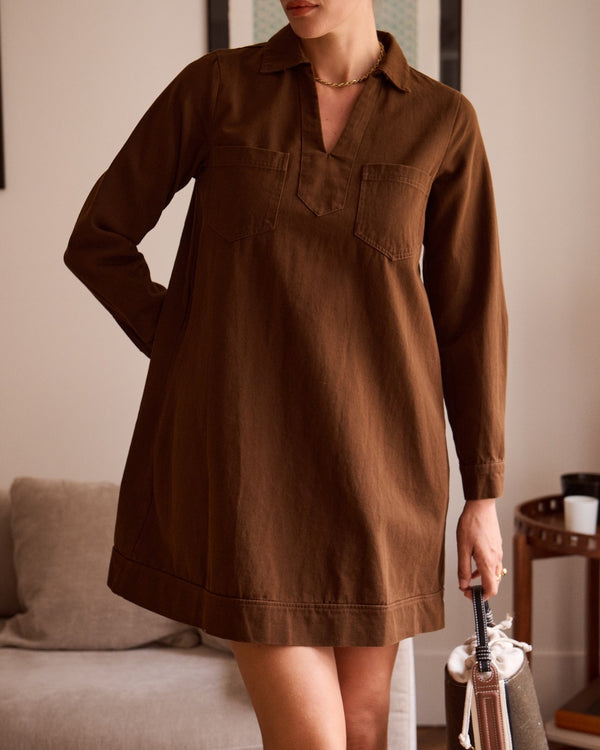 robe en jean chocolat robe automne robe chocolat vanille concept store boutique prêt à porter contres prêt à porter feminin contres