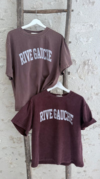 Teeshirt rive gauche bordeaux effet délavé teeshirt rive gauche chocolat vanille concept store contres boutique prêt à porter femme loir et cher joannah paris in April rue des abbesses 
