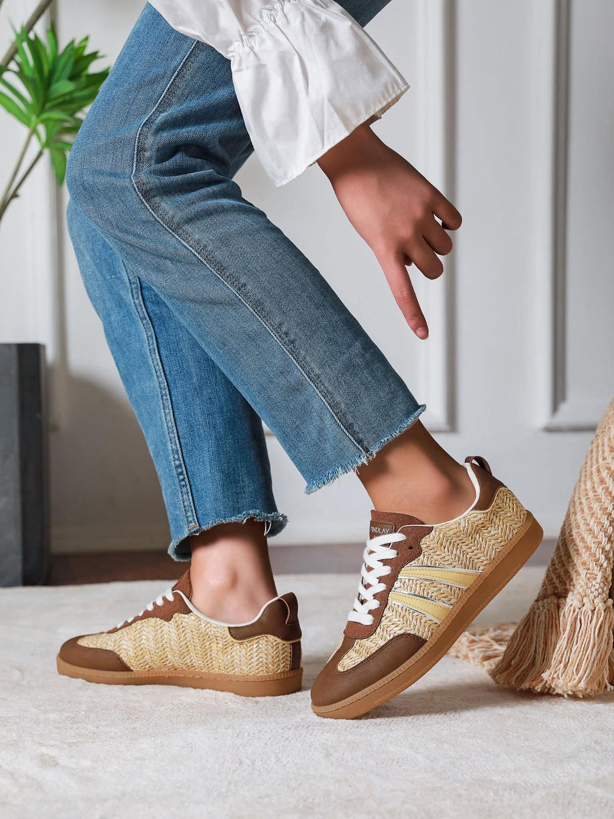 baskets chocolat raphia et jaune findlay vanille concept store 