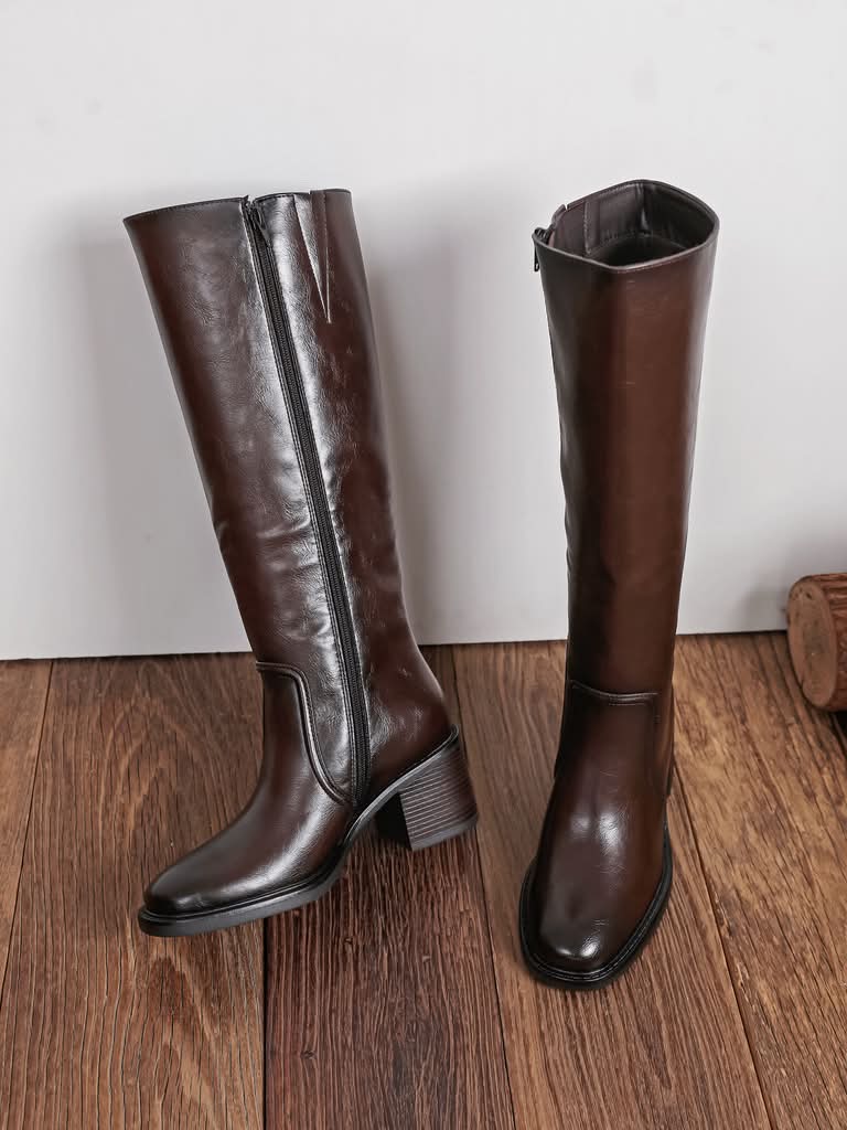 bottes hautes à talons chocolat vanille concept store contres pret à porter femme loir et cher 