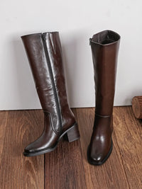 bottes hautes à talons chocolat vanille concept store contres pret à porter femme loir et cher 