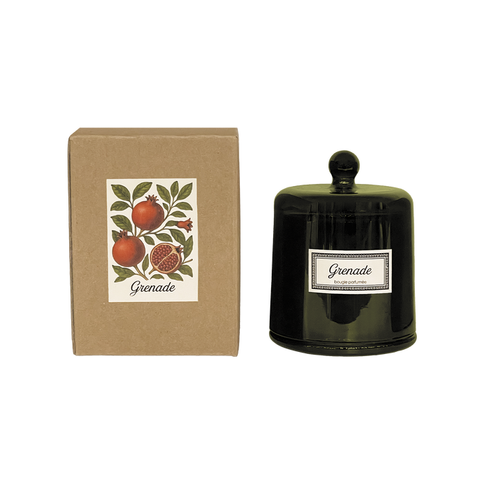bougie avec cloche en verre senteur grenade opjet vanille concept store loir et cher contres