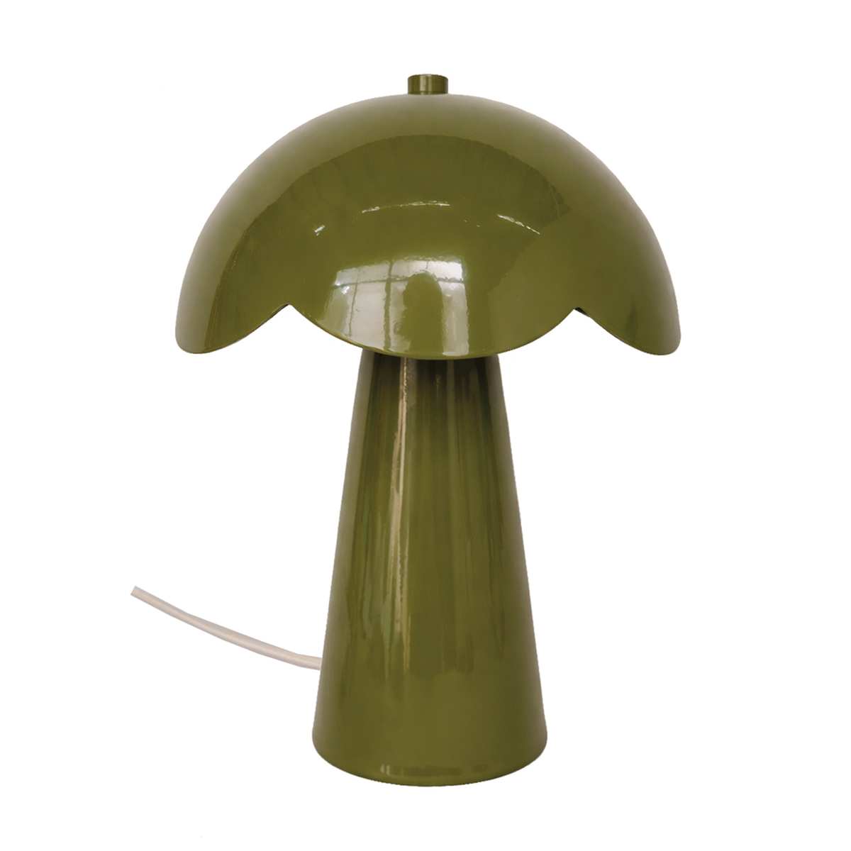 lampe bella kaki opjet vanille concept store contres lampe vert kaki en metal abats jour fleur