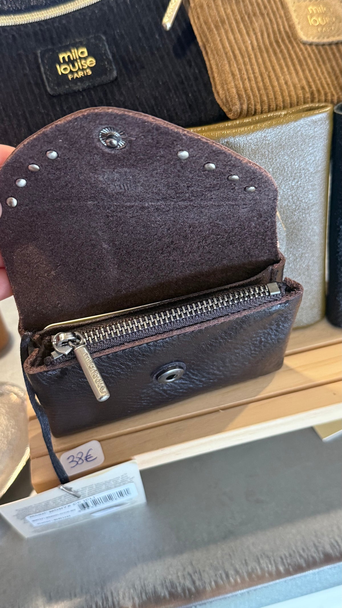porte monnaie en cuir mila louise vanille concept store contres prêt à porter feminin loir et cher marque mila louise maroquinerie 