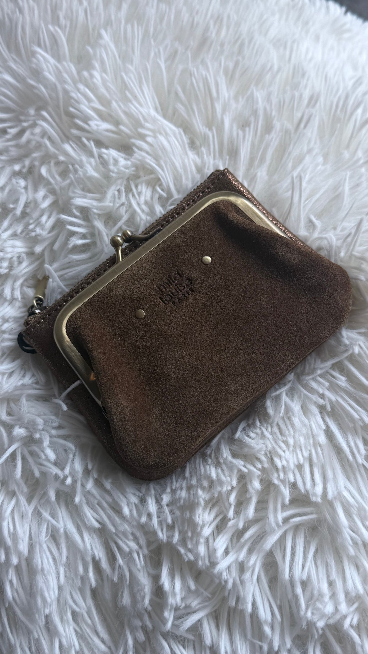 porte monnaie mila louise camel maroquinerie porte monnaie en velours côtelé mila louise vanille concept store contres prêt à porter féminin loir et cher