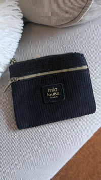 porte monnaie mila louise camel maroquinerie porte monnaie en velours côtelé mila louise vanille concept store contres prêt à porter féminin loir et cher