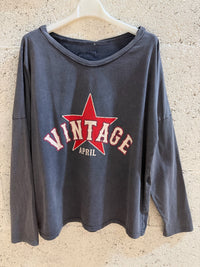 Tee shirt coton vintage prêt à porter feminin contres loir et cher vanille concept store teeshirt loose
