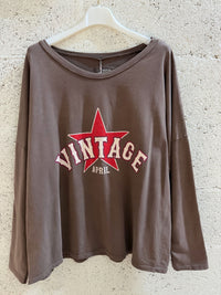 Tee shirt coton vintage prêt à porter feminin contres loir et cher vanille concept store teeshirt loose