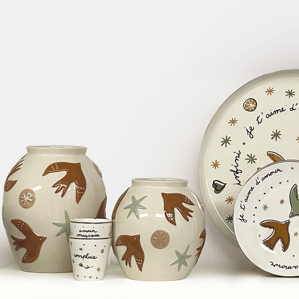 vase poesie oiseaux opjet vanille concept store contres