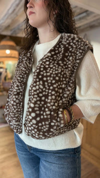 veste sans manches imprimé biche tendance 2026 vanille concept store contres loir et cher