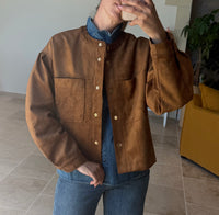 veste suedine camel bomber camel daim vanille concept store contres shop prêt à porter femme loir et cher