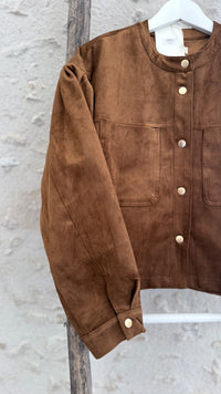 veste suedine camel bomber camel daim vanille concept store contres shop prêt à porter femme loir et cher