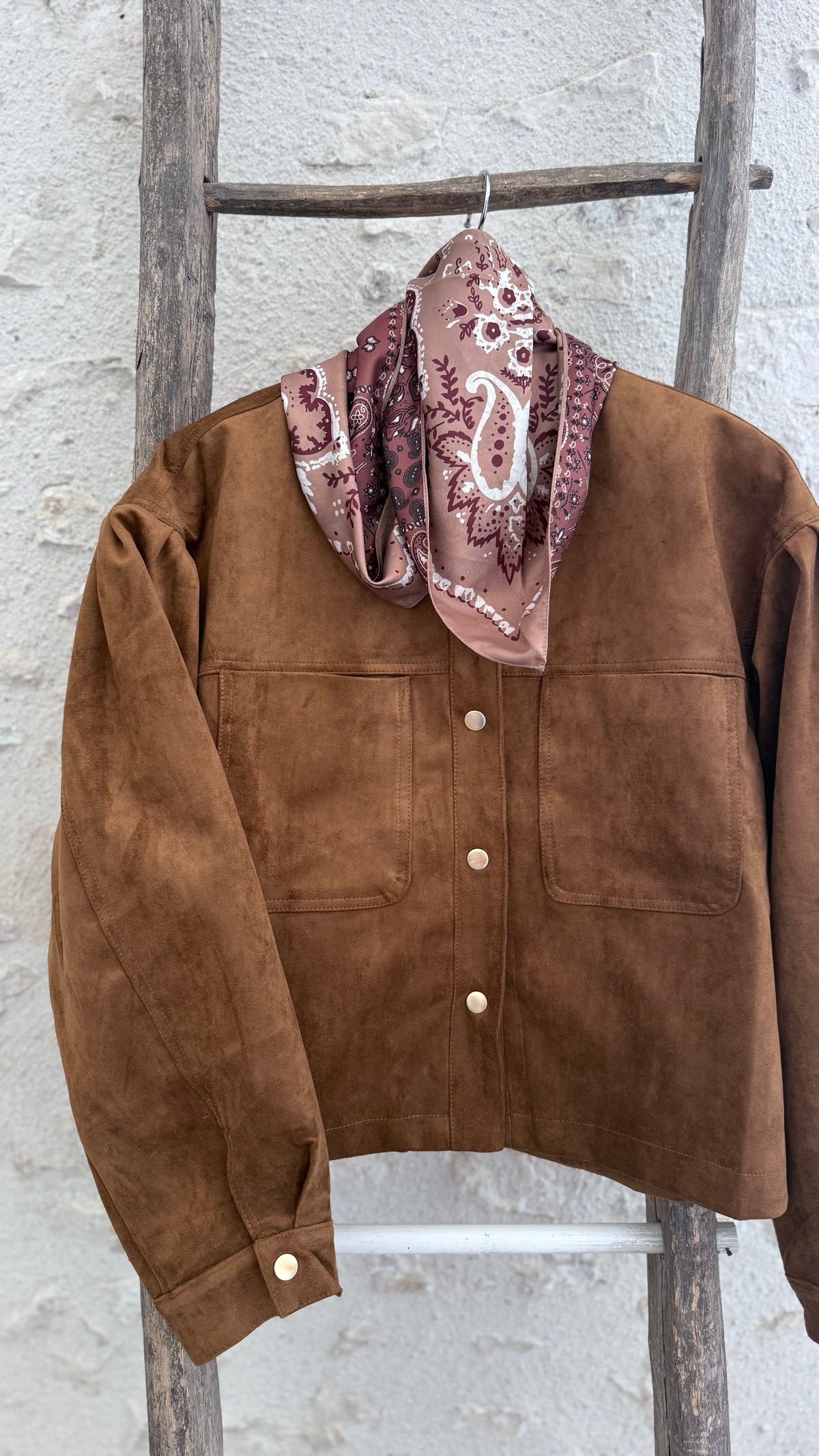 veste suedine camel bomber camel daim vanille concept store contres shop prêt à porter femme loir et cher foulard bandana 